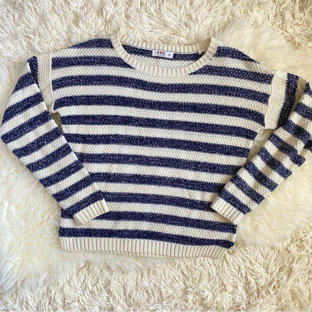 C&A Clockhouse Cropped Boxy Striped Sweater, size XS